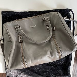 Zadig & Voltaire gray Sunny leather bag